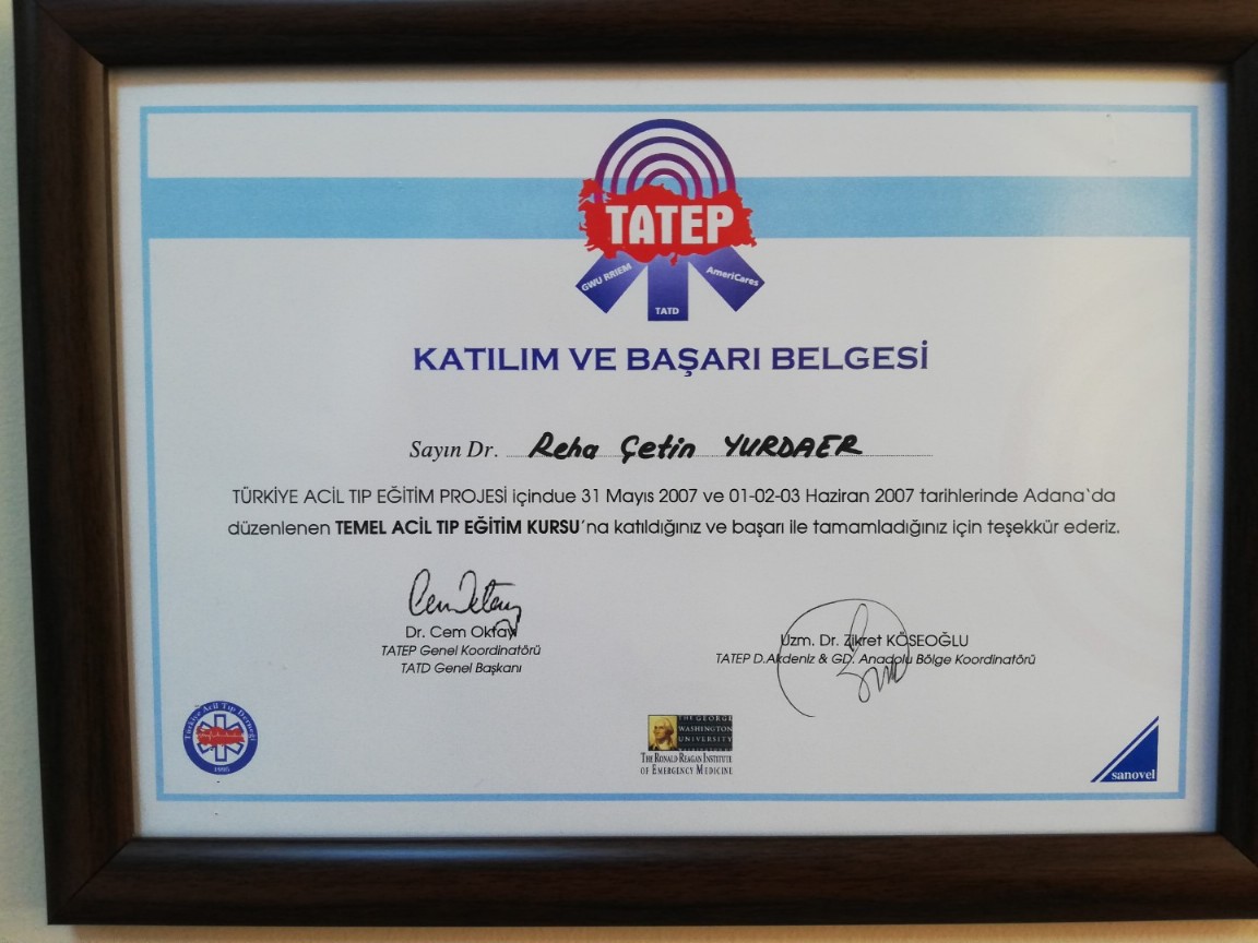 SERTİFİKALAR